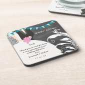 Chalkboard Bride & Groom Wedding Onderzetter (Linkerzijde)