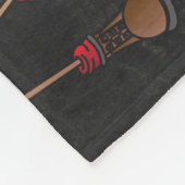 Chalkboard Briefkaart met een Red Rustic Snowman Fleece Deken (Hoek)