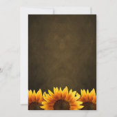 Chalkboard Brown Sunflower Wedding Invitting Kaart (Voorkant)