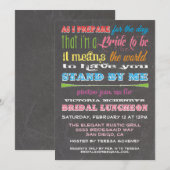 Chalkboard Bruidsmeisje Luncheon Uitnodigingen (Voorkant / Achterkant)