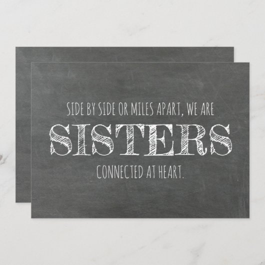 Chalkboard bruidsmeisje / Maid of Honor Voorstel Kaart (Voorkant / Achterkant)