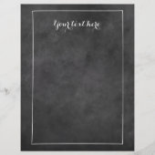 Chalkboard bruiloft briefhead-ontwerp met rand (Voorkant)