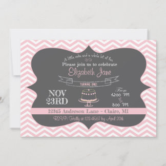 Chalkboard Cake Invitation d'anniversaire