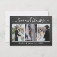 Chalkboard Calligraphy Wedding Photo Collage