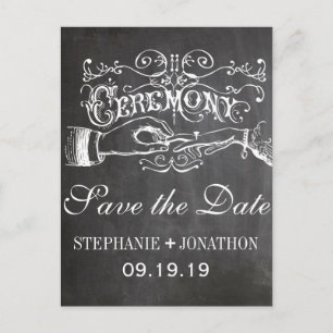 Chalkboard Ceremony  Save the Date Aankondigingskaart