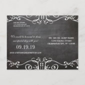 Chalkboard Ceremony  Save the Date Aankondigingskaart (Achterkant)