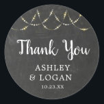 Chalkboard Chaîne Lumière Mariage Faveur Sticker<br><div class="desc">Chalkboard String Light Wedding Favor Sticker pour votre journée spéciale.</div>