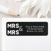 Chalkboard Chalk Mrs & Mrs Wedding Verloving Etiket (Insitu)