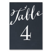 Chalkboard Chic Calligraphy Tafelnummers (Voorkant)