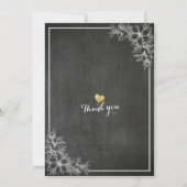 Chalkboard Chic Floral Lijst Wedding Save the Date (Achterkant)