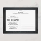 Chalkboard Chic Graduation Faire-part (Dos)