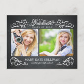 Chalkboard Chic Graduation Faire-part (Devant)