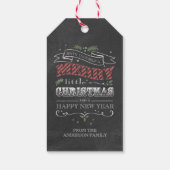 Chalkboard Christmas Gift Tags Cadeaulabel (Achterkant)