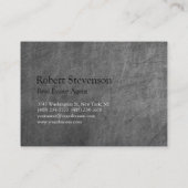 Chalkboard Chubby Agent Immobilier Carte de visite (Dos)