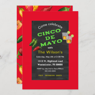 Chalkboard Cinco de Mayo Kaart