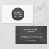 Chalkboard Circle Logo voor kunstenaars, ambachtsl Visitekaartje (Voorkant / Achterkant)