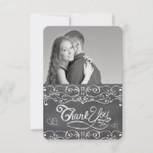 Chalkboard Coeurs mignons Typographie Merci (Devant)