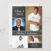 Chalkboard Collage Basketball - Aankondiging Afstu (Voorkant)