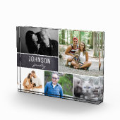 Chalkboard Collage Name en Family Photos Fotoblokken (Rechts)