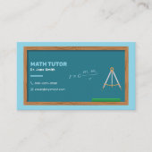 Chalkboard & Compas Wiskunde Tutor Visitekaartje (Voorkant)