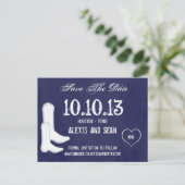 Chalkboard Cowboy Boots Briefkaart (Staand voorkant)