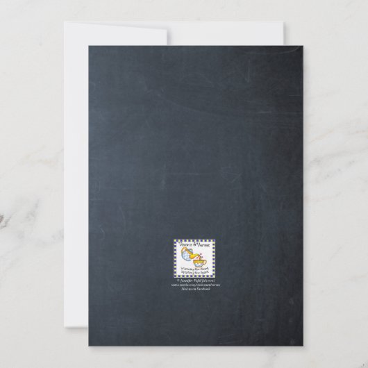 Chalkboard Crazy Quilt Fête Invitation (Dos)