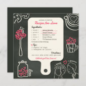 Chalkboard creatief recept bruiloft uitnodiging ka (Voorkant / Achterkant)