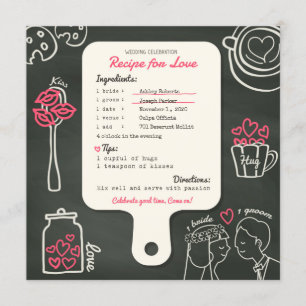 Chalkboard creatief recept bruiloft uitnodiging ka