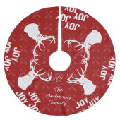 Chalkboard Crossed Arrow Moose Kerstmis Kerstboom Rok (Voorkant)