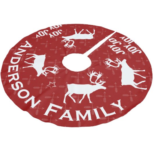 Chalkboard Crossed Arrow Reindekerst Kerstboom Rok (Gekanteld)