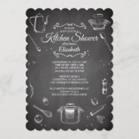 Chalkboard Cuisine nuptiale de douche Invitation