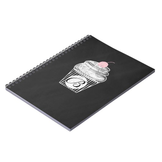 Chalkboard Cupcake Chalk Custom Notitieboek Journa (Linkerzijde)