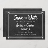 Chalkboard Cupids Sla de datum op Save The Date (Voorkant / Achterkant)
