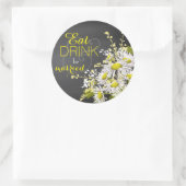 Chalkboard Daisy Rustic Mariage Étiquette cadeau (Sac)