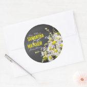 Chalkboard Daisy Rustic Mariage Étiquette cadeau (Enveloppe)