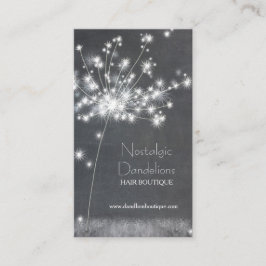 Chalkboard Dandelions Business Appointment Card Afsprakenkaartje