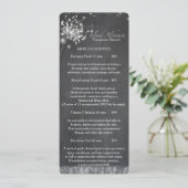 Chalkboard Dandelions Spa Business Menu (Debout devant)