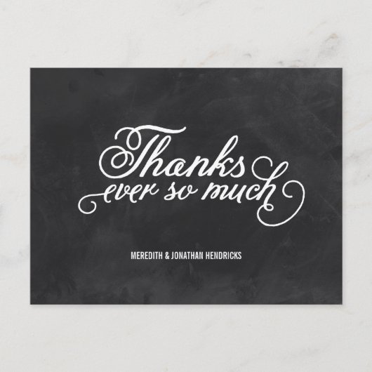 Chalkboard dank u briefkaart (Voorkant)