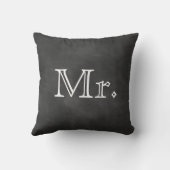 Chalkboard de heer Pillow Kussen (Achterkant)
