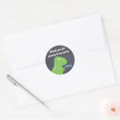 Chalkboard Dinosaurus Verjaardagsfeest Sticker (Envelop)