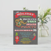 Chalkboard Douille moche Noël Fête Invitation (Debout devant)