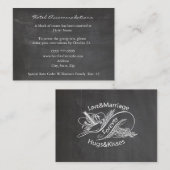  Chalkboard Dove Hotel Enclosure Cards Informatiekaartje (Voorkant / Achterkant)