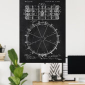 Chalkboard drum patent poster (Thuiskantoor)