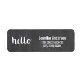 Chalkboard du script Hello | ÉTIQUETTE (Devant)