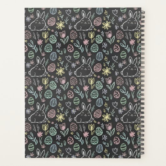 Chalkboard Easter Bunny Doodle Pattern (Dos)