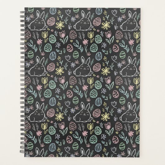 Chalkboard Easter Bunny Doodle Pattern (Devant)