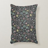 Chalkboard Easter Bunny Doodle Pattern Accent Kussen (Voorkant(Verticaal))