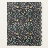 Chalkboard Easter Bunny Doodle Pattern Planner (Achterkant)