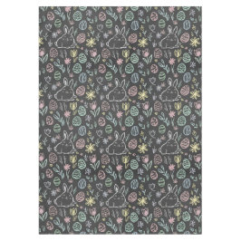 Chalkboard Easter Bunny Doodle Pattern Tafelkleed