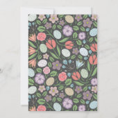 Chalkboard Easter Egg Hunt en Brunch Kaart (Achterkant)